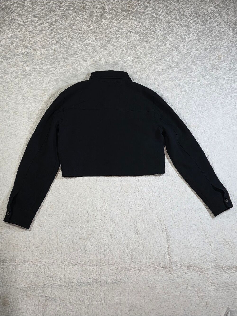 Aritzia Wilfred Black Little Cropped Jacket with Chest Pockets - Picture 9 of 16